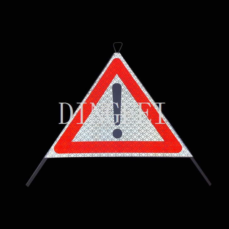 Reflective Roll-Up Tripod Warning Sign