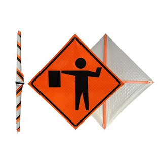 Згорніть будівництво знак Flagger вперед